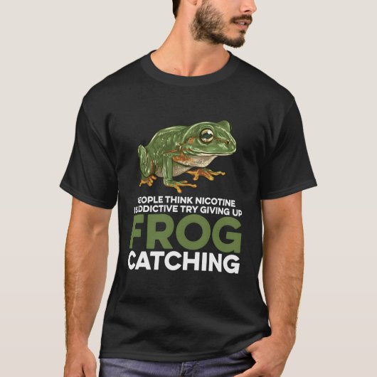 トッドカエル狩り両生類カエル捕獲器 Tシャツ (正面)