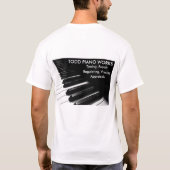 トッドピアノカスタマイズ作品 –  Tシャツ (裏面)