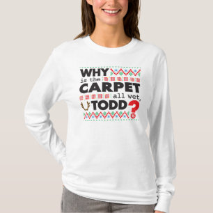 トッドマーゴカーペットレおもしろいッドグリーンブリークリスマス Tシャツ