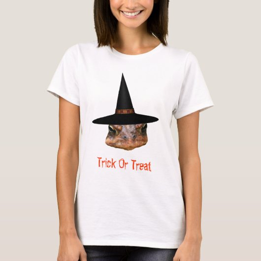 トッド顔ウィッチハットハロウィーンTシャツ Tシャツ (正面)