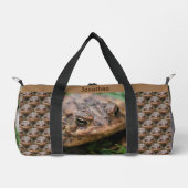 トッド顔パーソナライズされた動物 ダッフルバッグ (正面)