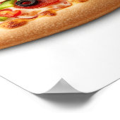 トッピングのおいしいピザ ポスター (角)