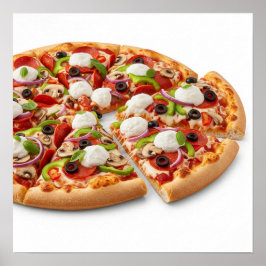 トッピングのおいしいピザ ポスター