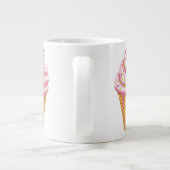 トッピングコフ付きワッフルコーンのストロベリーサンデース ジャンボコーヒーマグカップ (裏面)