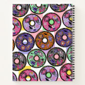 トッピング付きハロウィンドーナツ不気味パターン ノートブック (裏面)