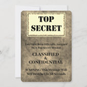 トップおもしろいシークレットサプライズ誕生日パーティー 招待状 (正面)