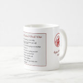 トップおもしろい10ワインを飲む理由ADD文字 コーヒーマグカップ (正面右)