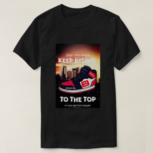 トップに上り詰め続ける シネマティックロゴ R.K Tシャツ (デザイン正面)