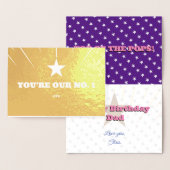 トップのポップ誕生日フォイルグリーティングカード 箔カード (ディスプレー)