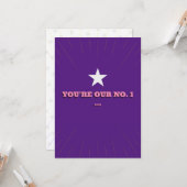 トップのポップ!誕生日パパ、フラットグリーティングカード カード (正面/裏面インサイチュ)