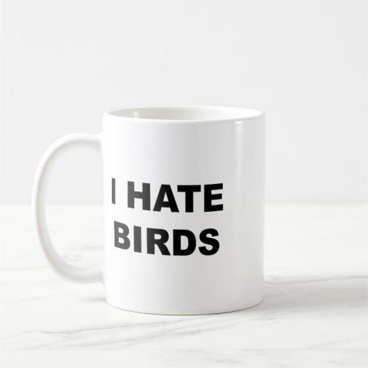 トップは言う – 私は鳥のおもしろいアンチ野鳥観察- コーヒーマグカップ (左)