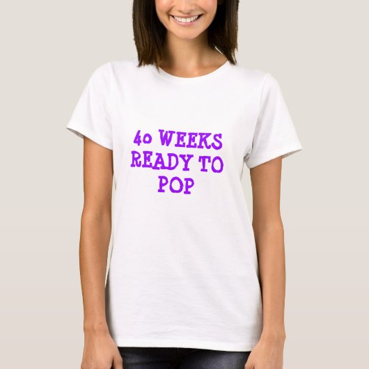 トップへポップ・アートの妊婦の準備完了 Tシャツ (正面)