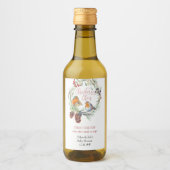 トップウィンターのリースベビーシャワーの恩恵 ワインラベル (正面)