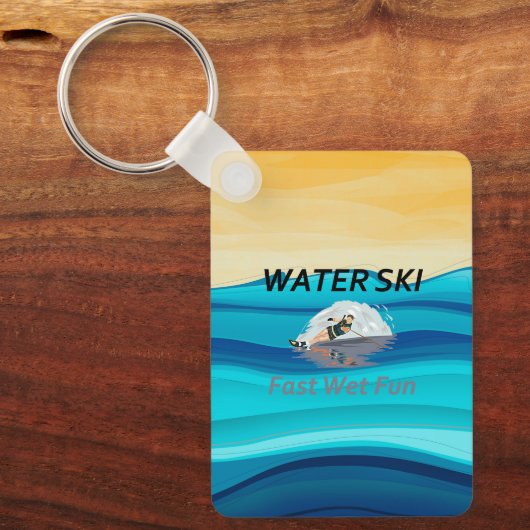 トップウォータースキキーチェーン キーホルダー (正面)