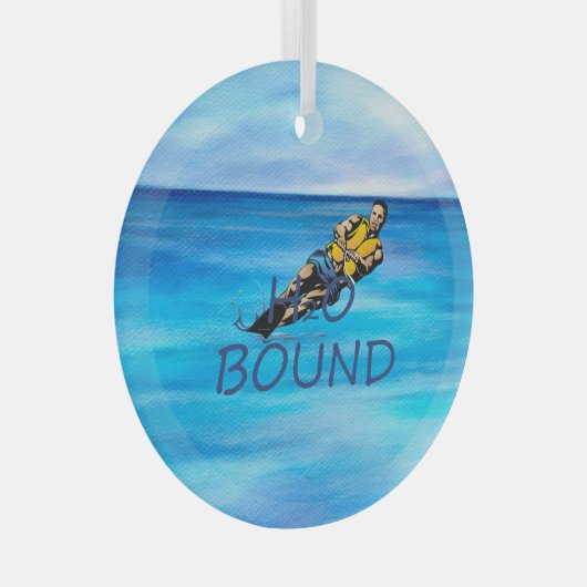 トップウォータースキーガラスオーナメント ガラスオーナメント (正面右)