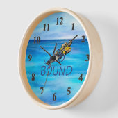 トップウォータースキー 壁時計 (傾斜)