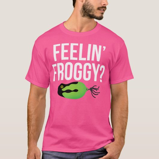 トップウォーター魚釣り感じズフロギー Tシャツ (正面)