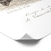 トップエレガントハットのビーダーマイヤー紳士 ポスター (角)