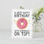 トップカードに振りかける非常にハッピーバースデー シーズンカード (スタンド正面)