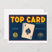 トップカードSuisun Bartlettsヴィンテージクレートラベル ポストカード (正面/裏面)