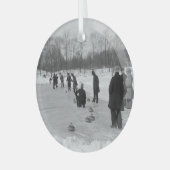 トップカーリングオールドスクールガラスオーナメント ガラスオーナメント (正面左)