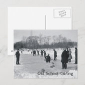 トップカーリング古い学校 ポストカード (正面/裏面)