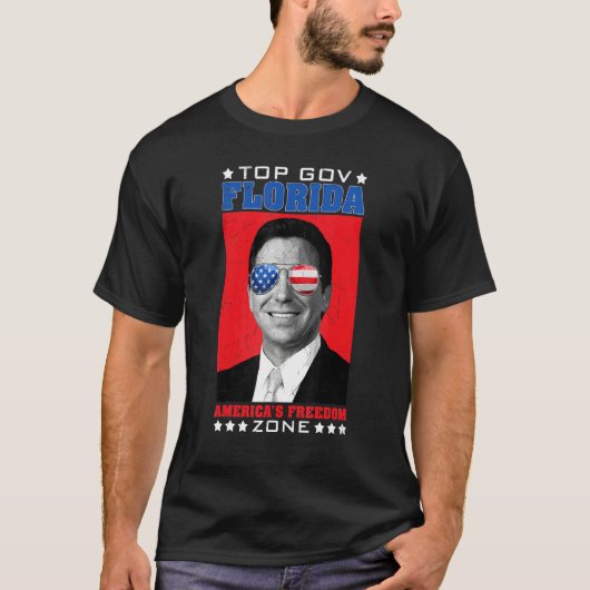 トップガバナー・ロン・デサンティス 2024年 選挙 Tシャツ (正面)