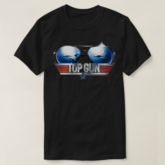 トップガンアビエーターサングラス反射 Tシャツ (デザイン正面)