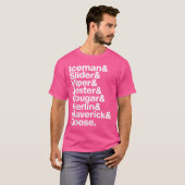 トップガンパイロット名 Tシャツ (正面フル)