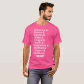 トップガンマーベリックのガチョウのスライダーすべての名前 Tシャツ (正面フル)