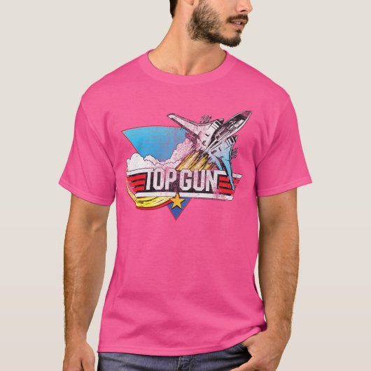トップガン飛んでいるジェット Tシャツ (正面)