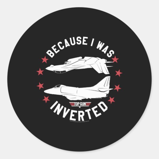 トップガン（反転） ラウンドシール (正面)