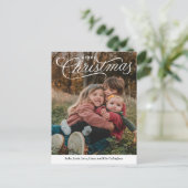 トップキャプションメリークリスマス編集可能カラー シーズンポストカード (スタンド正面)