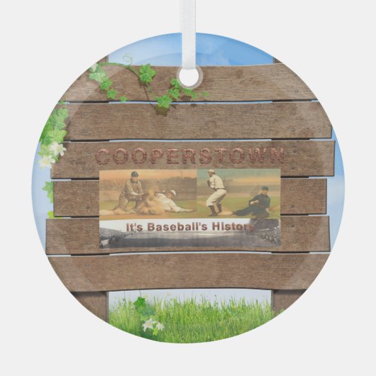 トップクーパーズタウンガラスオーナメント ガラスオーナメント (正面)