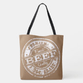 トップグレードビーフ – ダークカラー トートバッグ (裏面)