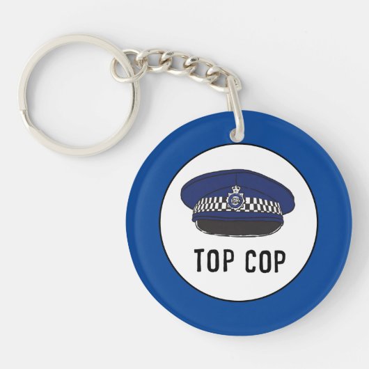 トップコップ 警官 キーリング (正面)