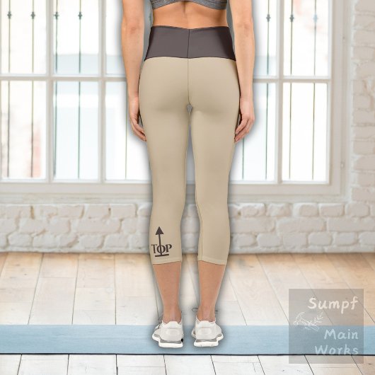 トップコーヒーブラウン（砂） カプリレギンス