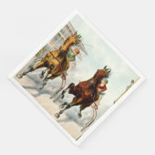 トップサイクリングオールドスクール紙ディナーナプキンズ (コーナー)