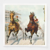 トップサイクリングオールドスクール紙ディナーナプキンズ (正面)