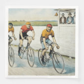 トップサイクリングオールドスクール紙ディナーナプキンズ (正面)