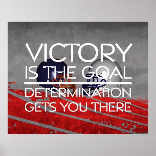 トップサッカーの勝利のスローガン ポスター (正面)