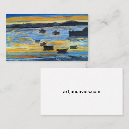 トップシャム、デボンSWイングランドサンセ絵画ットカンバス 名刺 (正面/裏面)