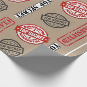 トップシークレットの分類ギフトラップ ラッピングペーパー (角)