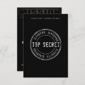 トップシークレットの応答カード サンキューカード (正面/裏面)