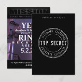 トップシークレットの応答カード サンキューカード (正面/裏面)