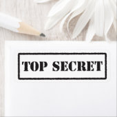 トップシークレットの黒いスタンプ付きラベル ラベル (インサイチュ)