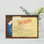 トップシークレットエージェントミッションサプライズパーティの招待状 招待状 (スタンド正面)