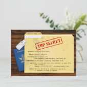 トップシークレットエージェントミッションサプライズ退職パーティー 招待状 (スタンド正面)