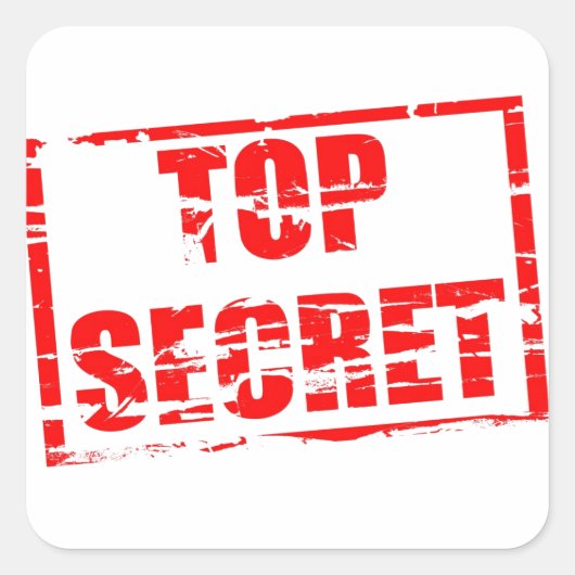 トップシークレットゴムのスタンプ効果 スクエアシール (正面)