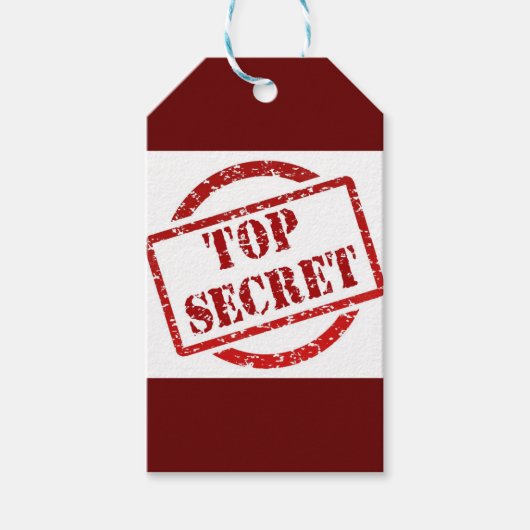 トップシークレットスタンプカスタムギフトラベル ギフトタグ (正面)